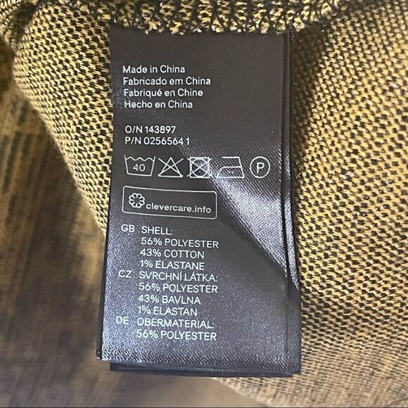 H&M Yellow & Black Long Sleeve Textured Knit Midi Skater Dress; SZ M; BNWT - Picture 8 of 8